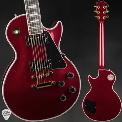 GIBSON CUSTOM SHOP PSL LES PAUL CUSTOM GLOSS WINE RED SPARKLE #CS501152