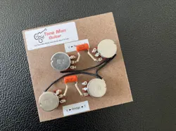 PREWIRED KIT FITS GIBSON EPIPHONE LES PAUL SHORT SHAFT POTS ORANGE DROP CAPS