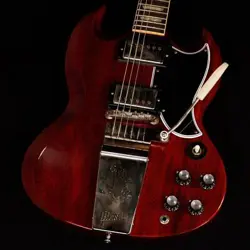 GIBSON CUSTOM SHOP 1964 SG STANDARD REISSUE W MAESTRO VIBROLA VOS CHERRY RED S N