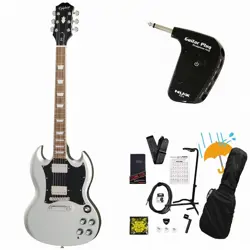 EPIPHONE INSPIRED BY GIBSON SG STANDARD SILVER MIST GP-1 AMPLIFIER INCLUDED BEGI