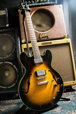 2003 GIBSON ES-335 DOT VINTAGE SUNBURST 3.77KG LAMINATED FLAMED MAPLE TOP W/HSC