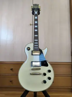 ELECTRIC GUITAR ORVILLE BY GIBSON LES PAUL CUSTOM MADE IN JAPAN WHITE