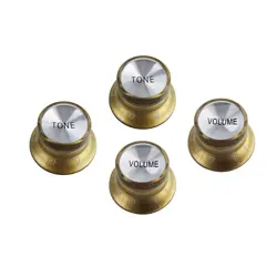 4X GOLD GUITAR KNOBS BELL TOP HAT TONE VOLUME FOR GIBSON EPIPHONE IBANEZ JACKSON