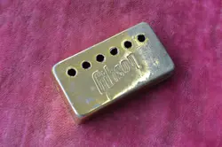 VINTAGE 1970'S GIBSON EMBOSSED PAF HUMBUCKING GOLD NECK PICKUP COVER 1972 1973