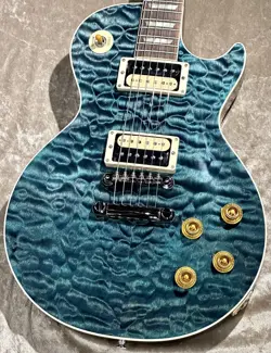 GIBSON CUSTOM SHOP 1959 LES PAUL STANDARD 3A QUILT TOP TURQUOISE BLUE GLOSS S N
