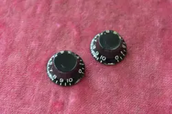 VINTAGE 1959 GIBSON BLACK BONNET KNOB SET  LES PAUL SPECIAL CUSTOM JUNIOR
