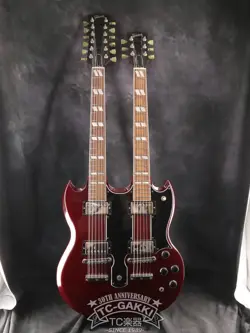 GIBSON EDS-1275 DOUBLE NECK HERITAGE CHERRY USA 1991 SOLID BODY ELECTRIC GUITAR