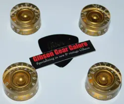 LES PAUL SPEED KNOBS SET GOLD GUITAR PARTS PROJECT CUSTOM ES GIBSON PICK SG A