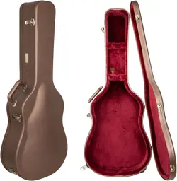CROSSROCK SUPER JUMBO ACOUSTIC GUITAR CASE FOR GIBSON SJ-200 | CHOCOLATE BROWN