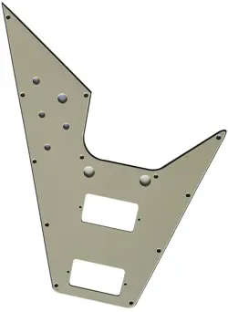 NEW FOR GIBSON FLYING V STYLE GUITAR PICKGUARD,3 PLY VINTAGE YELLOW