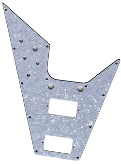 NEW FOR GIBSON FLYING V STYLE GUITAR PICKGUARD,4 PLY WHITE PEARL