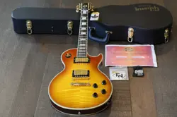 2007 GIBSON CUSTOM 1968 LES PAUL CUSTOM F REISSUE FIGURED LEMON BURST + COA OHSC