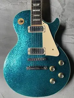 GIBSON 1976 LES PAUL DELUXE BLUE SPARKLE REFINISH