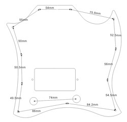 PICKGUARD PLY WHITE