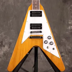 GIBSON USA 70S FLYING V ANTIQUE NATURAL WITH HARD CASE ELECTRIC GUITAR