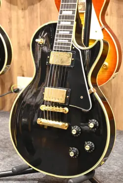 GIBSON CUSTOM SHOP MURPHY LAB 1968 LES PAUL CUSTOM EBONY ULTRA LIGHT AGED #50124