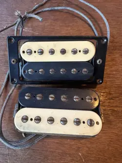 GIBSON 1981 ZEBRA SHAW ERA DIRTY FINGERS HUMBUCKER PICKUP SET - ORIGINAL OWNER