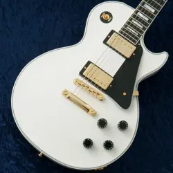 GIBSON CUSTOM SHOP LES PAUL CUSTOM W EBONY FINGERBOARD GLOSS- ALPINE WHITE- 4.49