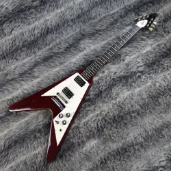 GIBSON 1967 FLYING V CHERRY MADE IN USA 1993 SOLID MAHOGANY BODY ELECTRIC GUITAR