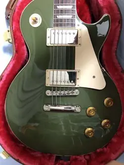 ELECTRIC GUITAR GIBSON LES PAUL STANDARD '50S GREEN PLAIN TOP OLIVE DRAB GLOSS