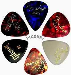 BASS GUITAR PICKS SET 6 HEAVY GIBSON DANDREA FENDER MARTIN GUITAR PLYR DREAM NEW