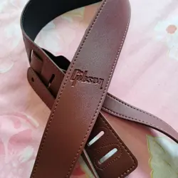 2.3'' WIDE ADJUSTABLE PU LEATHER STRAP FIT FOR GIBSON ELECTRIC GUITAR BASS BROWN