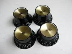GIBSON SG LES PAUL GUITAR GOLD BLACK KNOBS SET FOR PROJECT UPGRADE