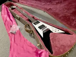 GIBSON 1967 FLYING V EBONY BLACK MADE IN USA 1991 SOLID BODY ELECTRIC GUITAR MOD