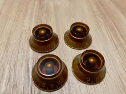 GIBSON TOP HAT KNOBS GOLD - REISSUE SET OF 4 - PRHK-020