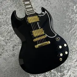 GIBSON CUSTOM SHOP BLACK CUSTOM SG CUSTOM 2-PICKUP W EBONY FINGERBOARD GLOSS S N