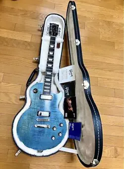 GIBSON ELECTRIC GUITAR LIMITED RUN LES PAUL DELUXE PLAYER PLUS SATIN OCEAN BLUE