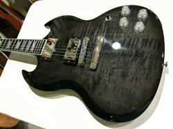GIBSON MODERN 2023 TRANS BLACK FADE P90 ELECTRIC GUITAR AA MAPLE TOP