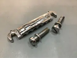 GIBSON 1965 WRAP AROUND LIGHTNING BAR TAILPIECE BRIDGE CHROME VINTAGE