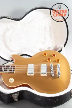 2013 GIBSON LES PAUL STANDARD BASS GOLDTOP - OVERSIZED BODY - ORIGINAL CASE