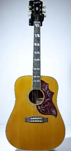 EPIPHONE MASTERBILT INSPIRED BY GIBSON HUMMINGBIRD ACOUSTIC GUITAR NEAR MINT