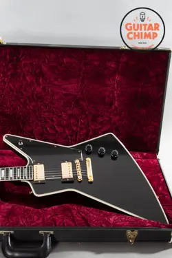 2017 GIBSON CUSTOM SHOP EXPLORER CUSTOM EBONY BLACK BEAUTY | ORIGINAL CASE & COA