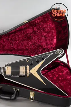 2017 GIBSON CUSTOM SHOP FLYING V CUSTOM BLACK BEAUTY | ORIGINAL CASE & COA