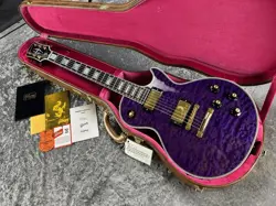 GIBSON CUSTOM SHOP 1968 LES PAUL CUSTOM 5A QUILT GLOSS TRANS PURPLE 2022