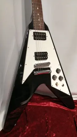 GIBSON USA FLYING V '67 EBONY ELECTRIC GUITAR