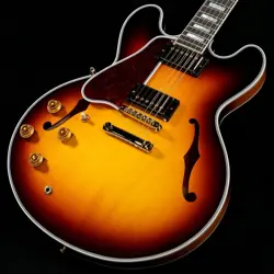 GIBSON CUSTOM SHOP HAND PICKED 1959 ES-355 LEFT HAND BOURBON BURST GLOSS GOLD HA