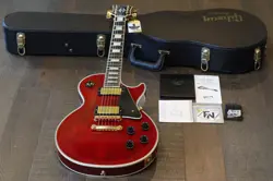 2000 GIBSON LES PAUL CUSTOM ELECTRIC GUITAR WINE RED + OHSC
