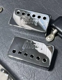 CRAZYPARTS CHROME HUMBUCKER PICKUP COVER SET FOR GIBSON VINTAGE T-TOP