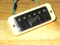 GIBSON 1972 CHROME LOGO EMBOSSED MINI HUMBUCKER NECK PICKUP