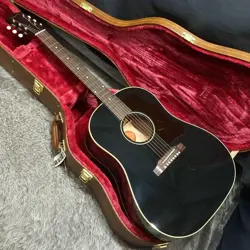 ELECTRIC ACOUSTIC GUITAR GIBSON 50S J-45 ORIGINAL EBONY BLACK WITH HARD CASE
