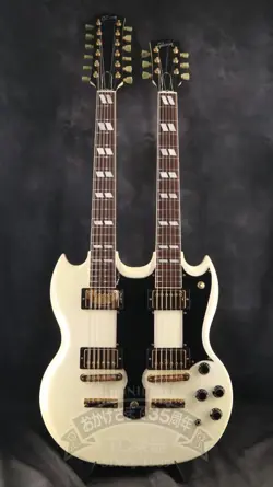 GIBSON EDS-1275 WHITE GOLD HARDWARE MADE IN USA 1992 DOUBLE NECK ELECTRIC GUITAR
