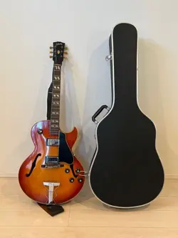 ACOUSTIC ELECTRIC GUITAR GIBSON ES-175 SUNBURST MADE IN 1969 WITH HARD CASE