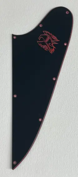 RED LOGO FOR GIBSON FIREBIRD BLANK GUITAR SLINGER PARTS GUITAR PICKGUARD,BLACK