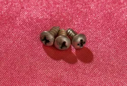 CS SPEC HEAVY AGED NICKEL PLATED TRUSS ROD COVER SCREWS (3X) FOR GIBSON GUITARS