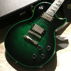 GIBSON CUSTOM SHOP PSL LES PAUL AXCESS CUSTOM FIGURED TOP GREEN WIDOW GLOSS #CS5