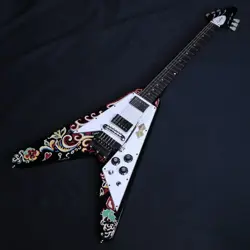 EPIPHONE INSPIRED BY GIBSON CUSTOM JIMI HENDRIX  LOVE DROPS  FLYING V EBONY JIMI